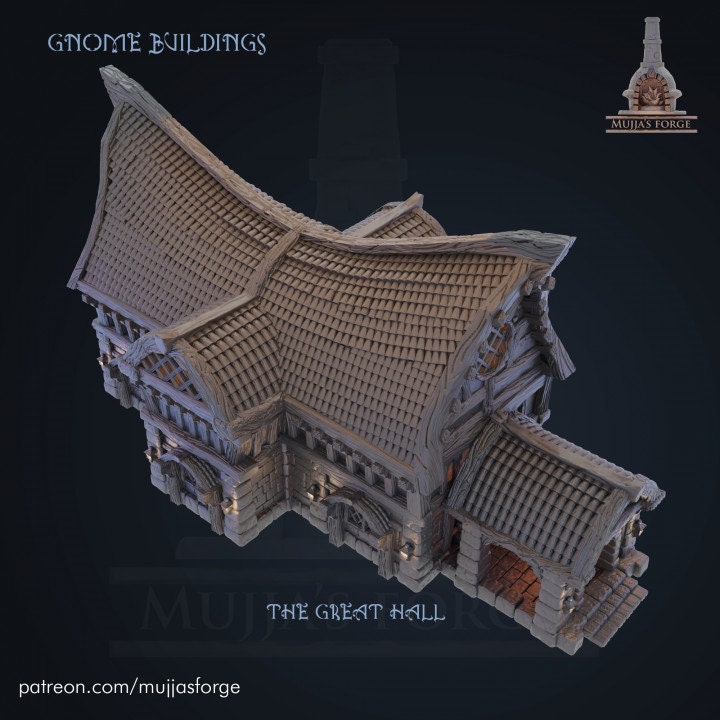 Lonkleg Hollow Great Hall, 28mm Scale, Dungeons and Dragons