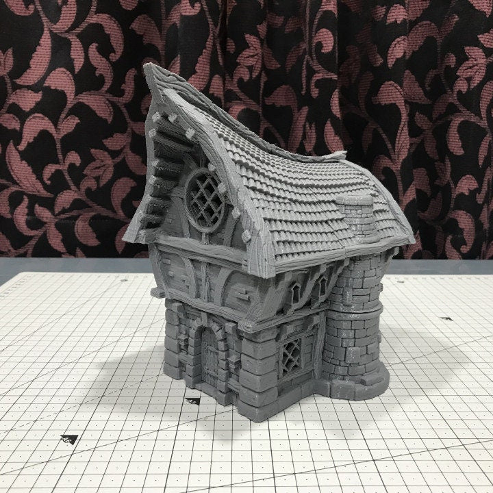 Lonkleg Hollow Small House, Dungeons and Dragons, Warhammer, 28mm Terrain, Tabletop, Tabletop Terrain