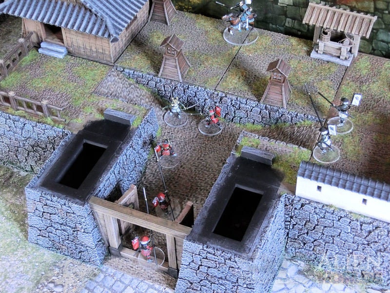 samurai, samurai Castle, ninja, japanese, japan, Dungeons and Dragons, Castle, palace, Castle Terrain, wargaming, Dungeons and Dragons, miniatures, 3D printed, Fantasy Inn, Fantasy Terrain, RPG Terrain, Age of Sigmar, Fantasy Village, Tabletop, bell