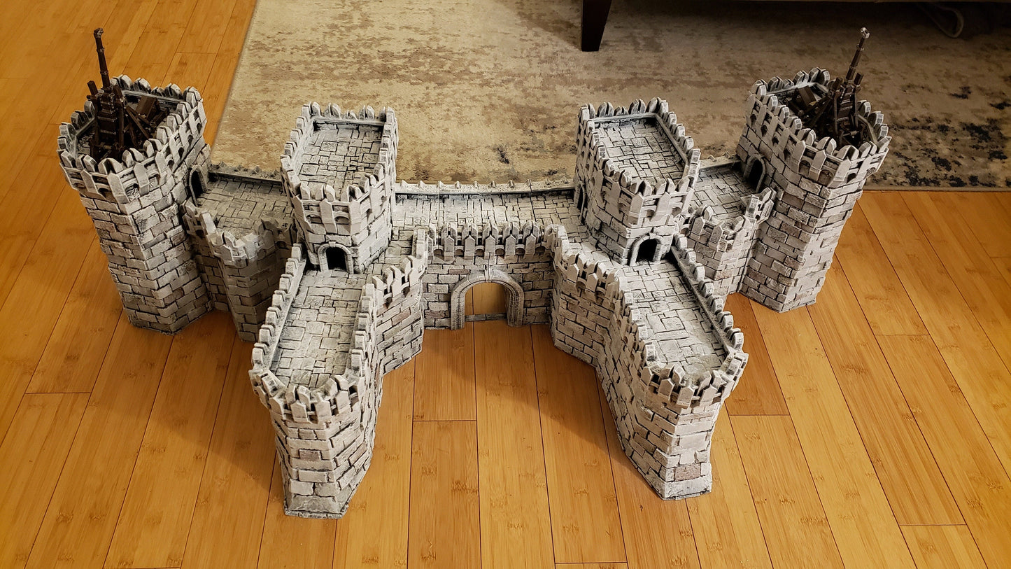 15mm Ivory Citadel Walls, The Outer Wall, Walls, Dungeons and Dragons, 15mm Terrain, Citadel