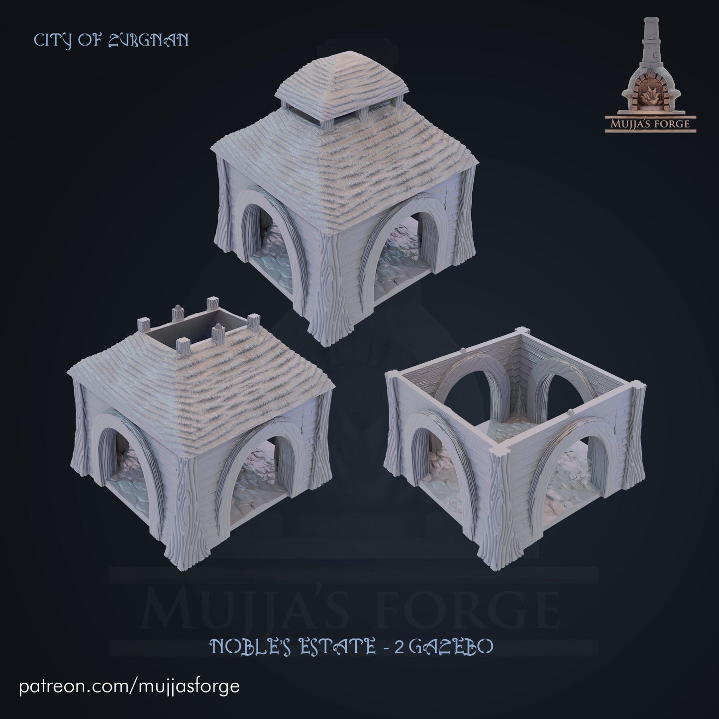 Zurgnan Gazebo, Zurgnan Farm, Farm estate, noble estate, Gazebo terrain, dungeons and dragons, 28mm terrain