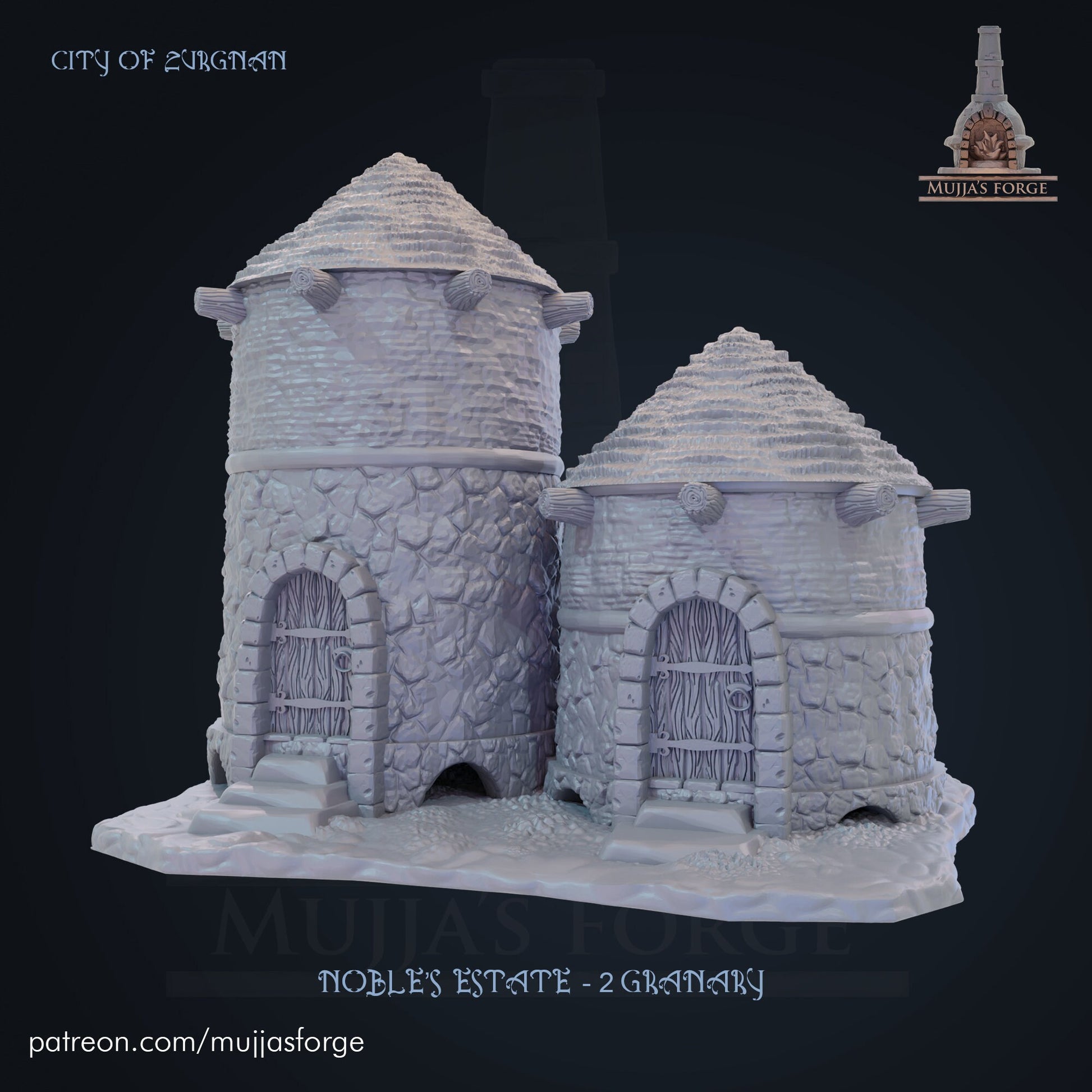 Zurgnan Granary, City of Zurgnan, Zurgnan Farm, Granary, Farm estate, noble estate, farm terrain, dungeons and dragons, 28mm terrain