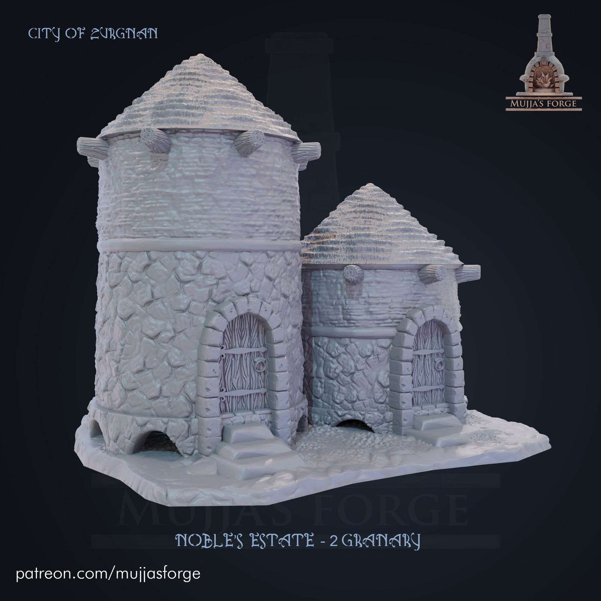 Zurgnan Granary, City of Zurgnan, Zurgnan Farm, Granary, Farm estate, noble estate, farm terrain, dungeons and dragons, 28mm terrain