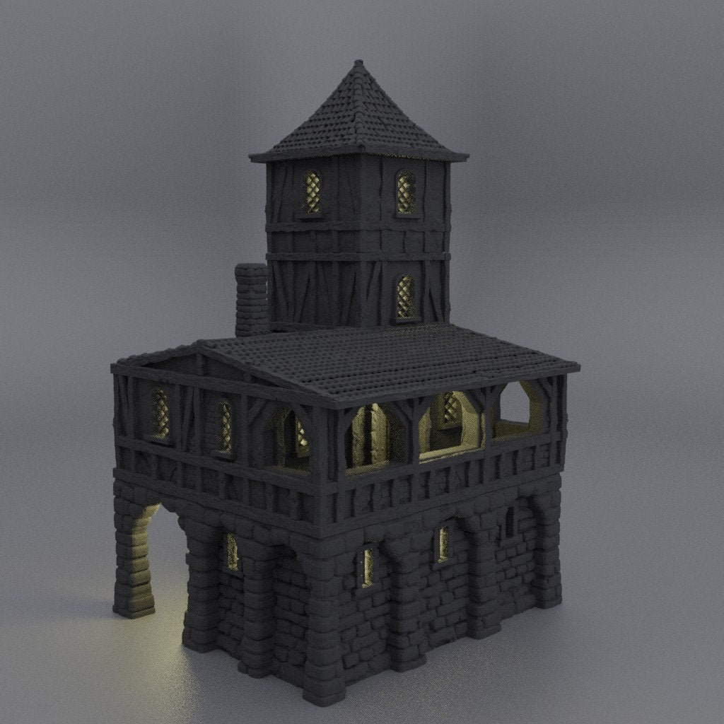 Village Prison, Prison, Cells, Jail, Penitentiary, wargaming, pow, dungeons and dragons, tabletop terrain, prison terrain, tabletop, 28mm Terrain, Death, treasure, gaming, fantasy, adventure, rpg, fantasy terrain, fantasy prison, jailhouse