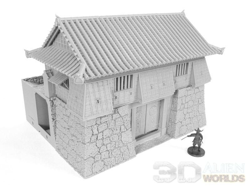 samurai, samurai Castle, ninja, japanese, japan, Dungeons and Dragons, Castle, palace, Castle Terrain, wargaming, Dungeons and Dragons, miniatures, 3D printed, Fantasy Inn, Fantasy Terrain, RPG Terrain, Age of Sigmar, Fantasy Village, Tabletop, bell