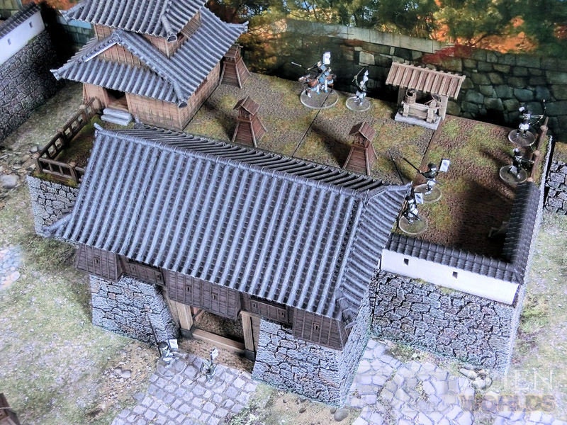 samurai, samurai Castle, ninja, japanese, japan, Dungeons and Dragons, Castle, palace, Castle Terrain, wargaming, Dungeons and Dragons, miniatures, 3D printed, Fantasy Inn, Fantasy Terrain, RPG Terrain, Age of Sigmar, Fantasy Village, Tabletop, bell