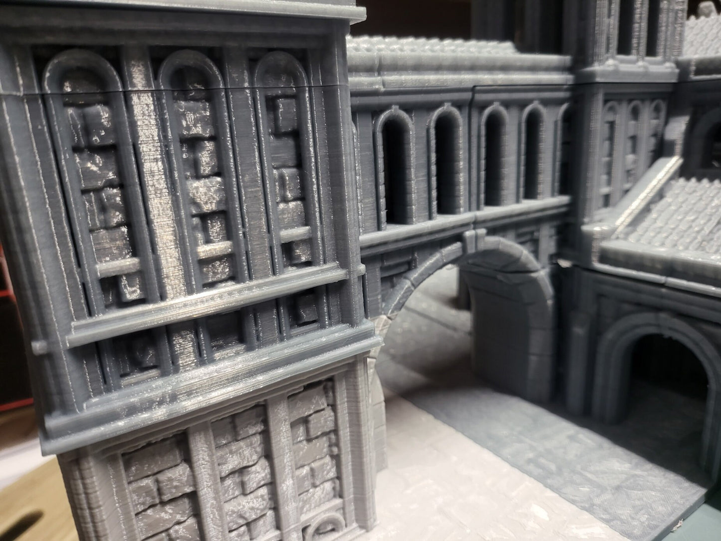 Mountain Hall, Dungeons and Dragons, warhammer, Osgiliath, lotr, Gondor, Lord of the rings, city building, Minas Tirith, Wall, Ivory Citadel, Citadel, Mountain Citadel, Golem, Gandalf, Mountain City, City, Gift, 28mm Terrain, Tabletop, RPG, Roleplay