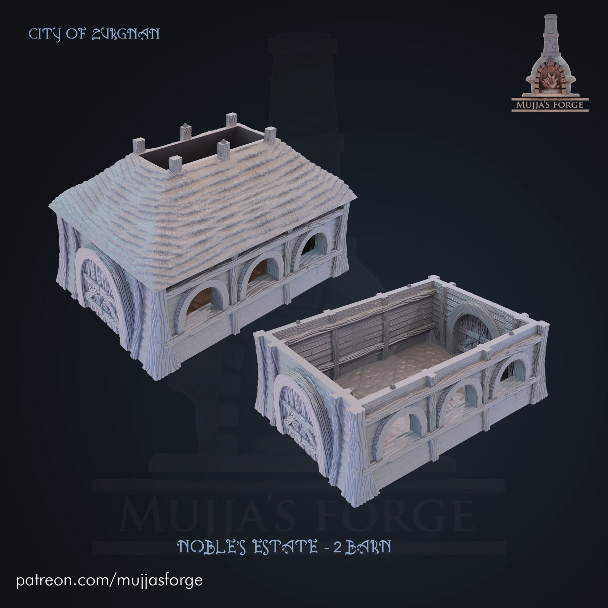 Zurgnan Barn, City of Zurgnan, Zurgnan Farm, Farm estate, noble estate, farm terrain, dungeons and dragons, 28mm terrain