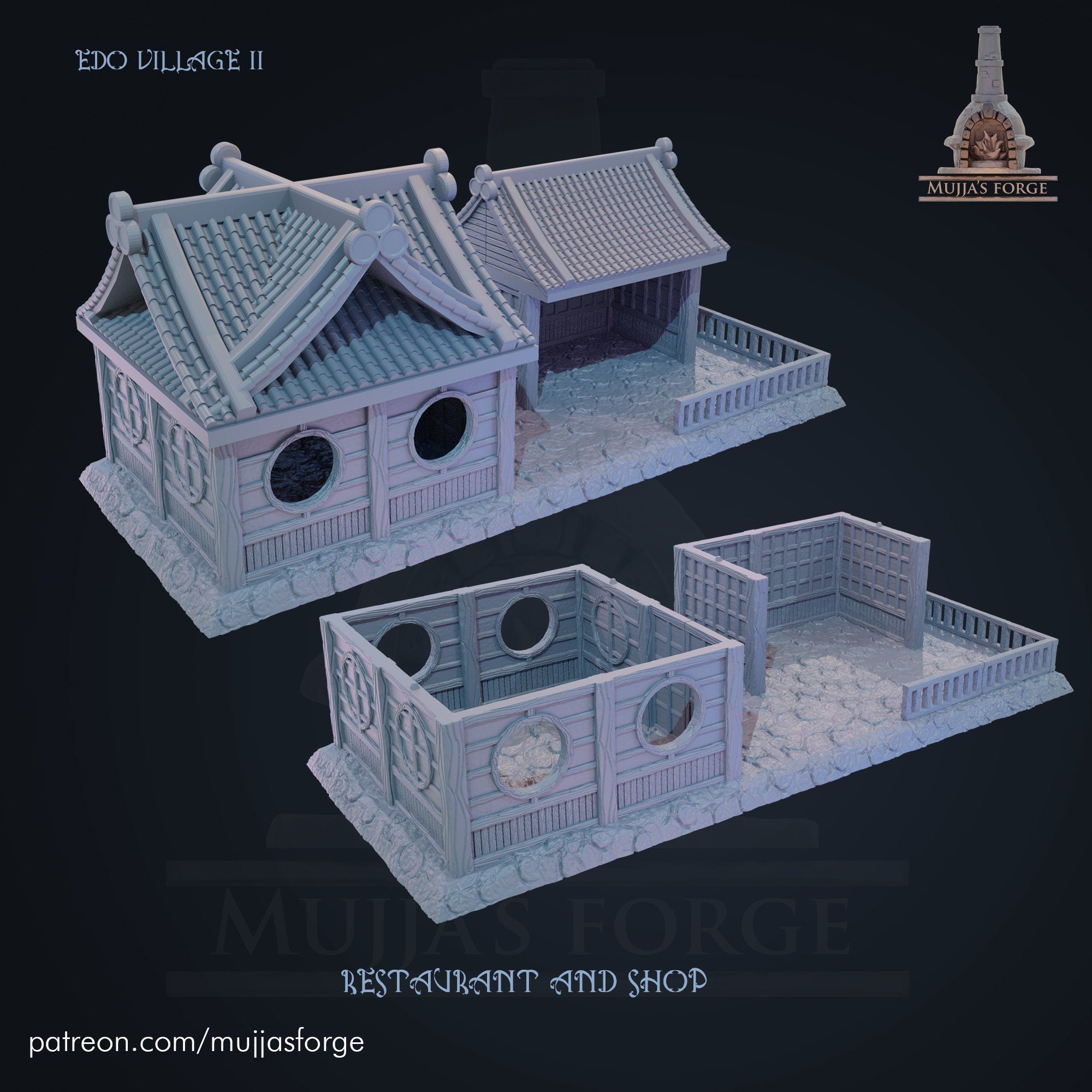 Edo Village by Mujja's discount Forge | Dungeons and Dragons | Wargames | DnD | Tabletop Games | Scatter Terrain | Diorama