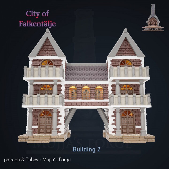 Mansion, Executive, Noble House, Mujjasforge, manor, manor house, mansion, dungeons and dragons, tabletop terrain, Terrain. wargaming, war terrain, wargame terrain, tabletop gaming