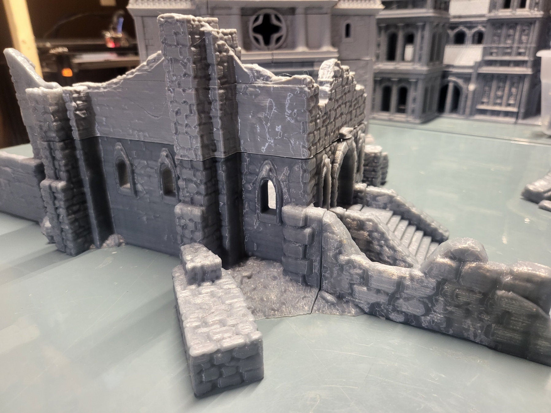 Monestary Ruins, Castle Dracul, 28mm Terrain, Curse of Strahd, Ravenloft, Vampire Ruins, 28mm Terrain