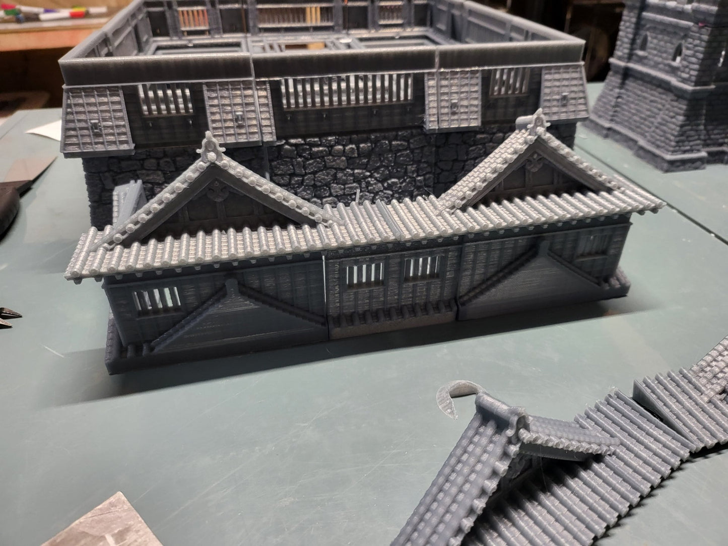 Samurai Castle, massive 5-level castle, Fuedal Japan, emperor palace, 28mm terrain