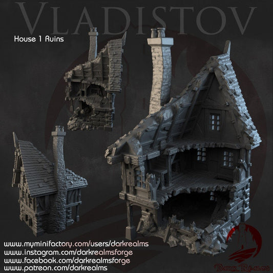 Ruins, Ruin terrain, War Terrain, Tower, Tower Ruins, Arkenfel, Tower or Sorrow, Warhammer, Dungeons and Dragons, Terrain Gift, Tabletop Terrain, curse of strahd, vampire town