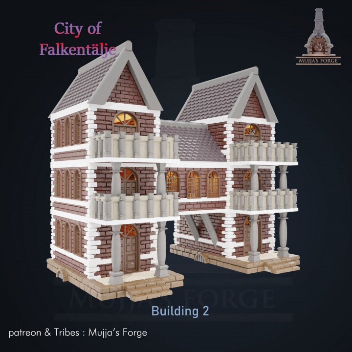 Mansion, Executive, Noble House, Mujjasforge, manor, manor house, mansion, dungeons and dragons, tabletop terrain, Terrain. wargaming, war terrain, wargame terrain, tabletop gaming