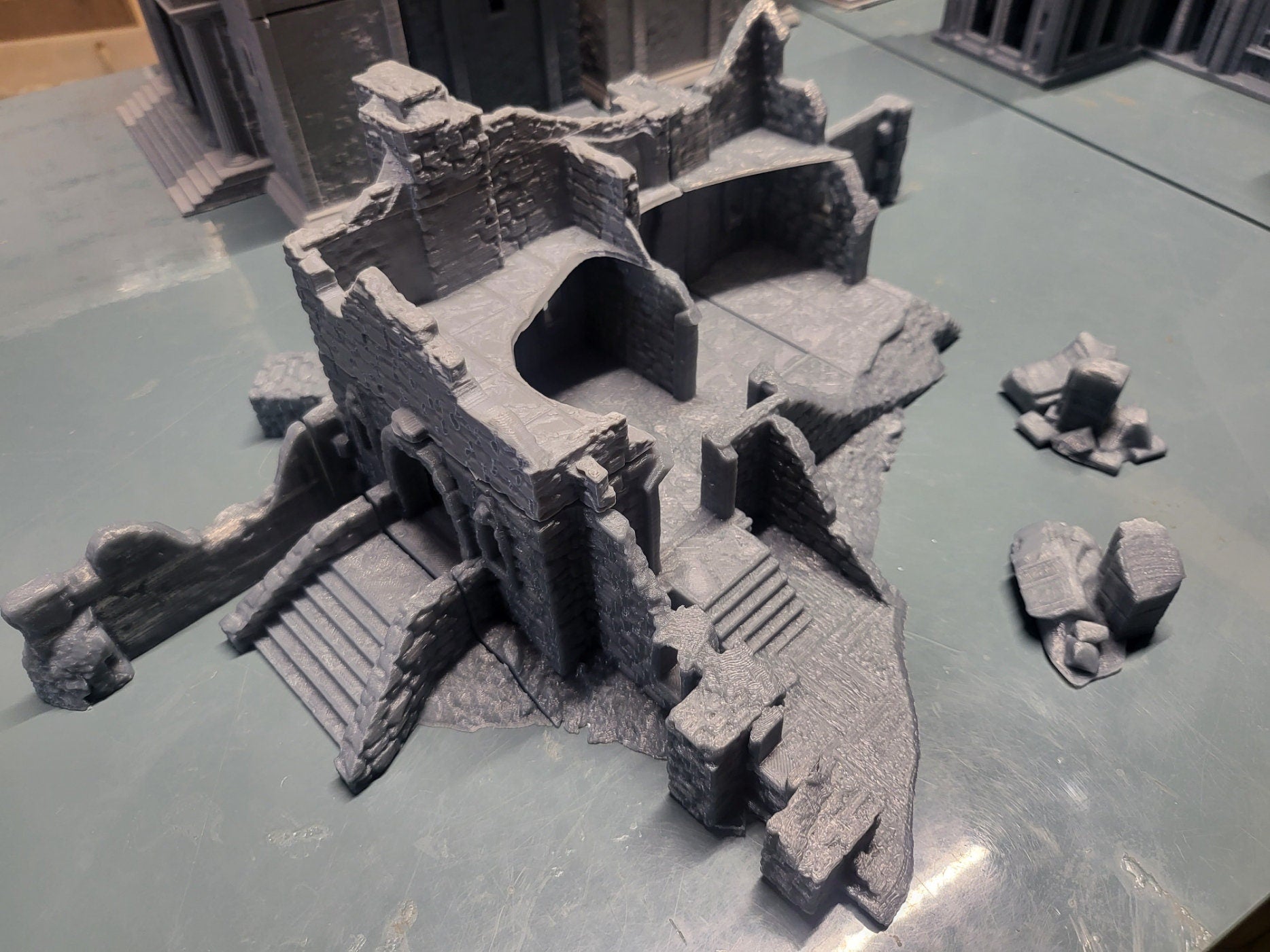 Monestary Ruins, Castle Dracul, 28mm Terrain, Curse of Strahd, Ravenloft, Vampire Ruins, 28mm Terrain