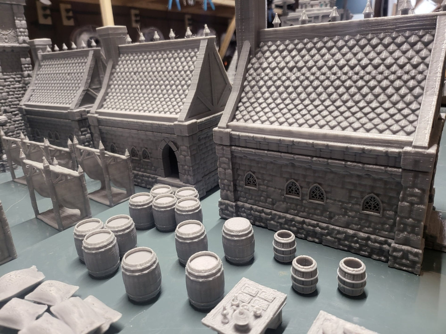 ClockTower, Mordheim, dungeons and Dragons, Ruined Elven, houses, Tabletop, Fantasy Terrain, Town Set, Town and Market, Mordheim Set, Wargaming, Dungeons and Dragons, Lord of the rings, RPG Set, Village Set, building set, small town, Market, town