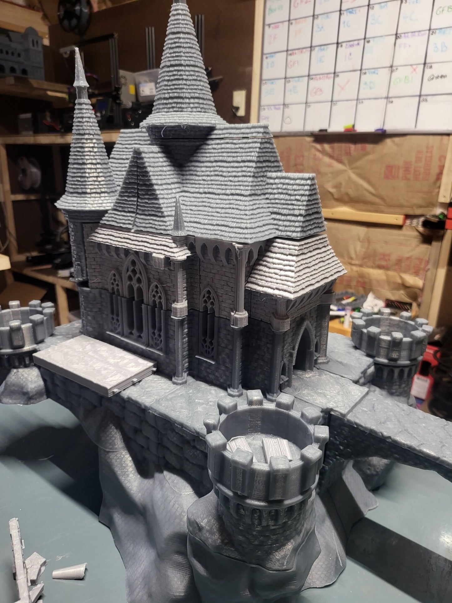 Curse of Strahd, Ravenloft, Christmas, Castle Terrain, wargaming, Dungeons and Dragons, miniatures, 3D printed, Fantasy Inn, Fantasy Terrain, RPG Terrain, Age of Sigmar, Fantasy Village, Tabletop, Tabletop terrain, Tabletop RPG, Buildings