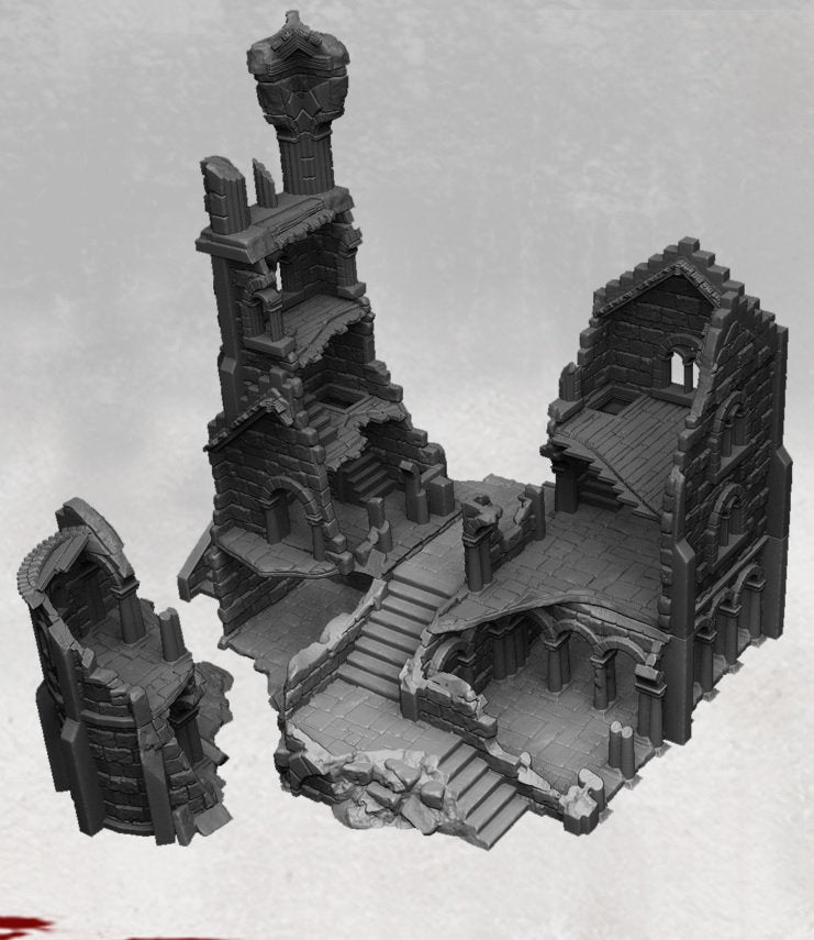 Large Ruins Temple Bundle Mordheim Arkenfel Temple of Morr Dungeons and Dragons