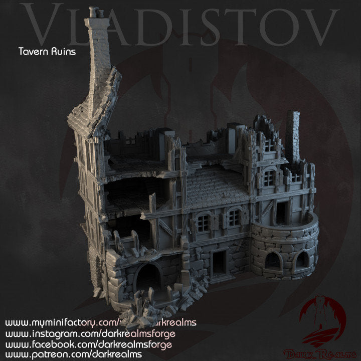 Ruins, Ruin terrain, War Terrain, Tower, Tower Ruins, Arkenfel, Tower or Sorrow, Warhammer, Dungeons and Dragons, Terrain Gift, Tabletop Terrain, curse of strahd, vampire town