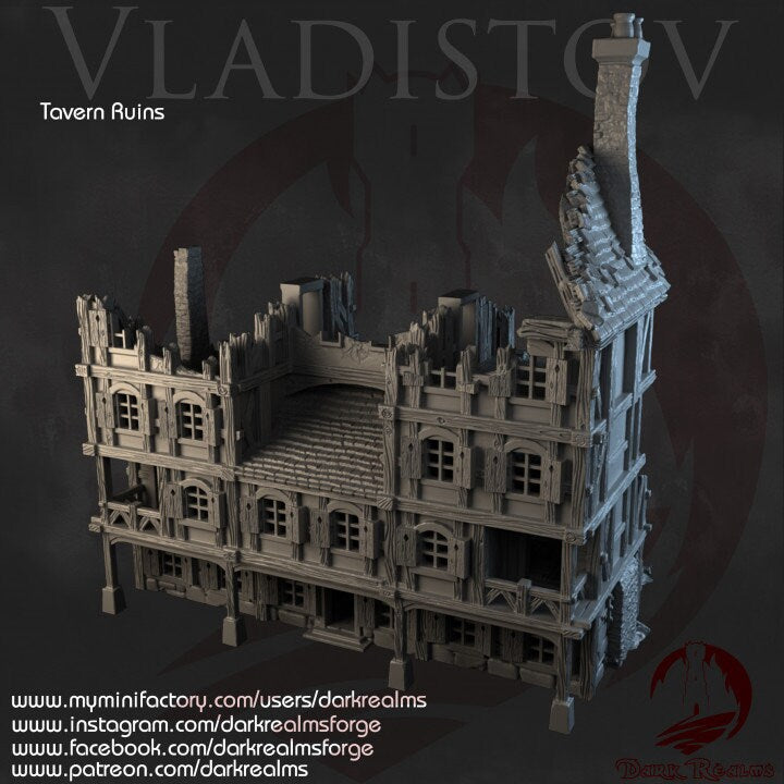 Ruins, Ruin terrain, War Terrain, Tower, Tower Ruins, Arkenfel, Tower or Sorrow, Warhammer, Dungeons and Dragons, Terrain Gift, Tabletop Terrain, curse of strahd, vampire town