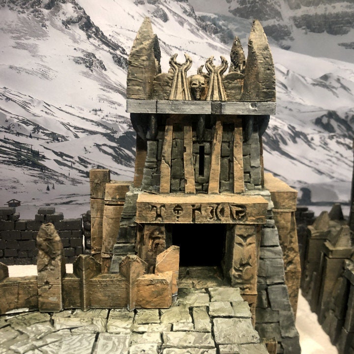 UnderDark Wall, Infinite Wall System, Dark Elves walls, Walls, 28mm Scale, Dungeons and Dragons