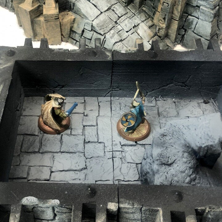 underdark, dark elf, elf, mountain hall, mountain keep, keep, tower castle, tower keep, dungeons and dragons, dnd terrain, wargaming, ruin, fantasy, tabletop games, tabletop terrain, dark keep, dark castle