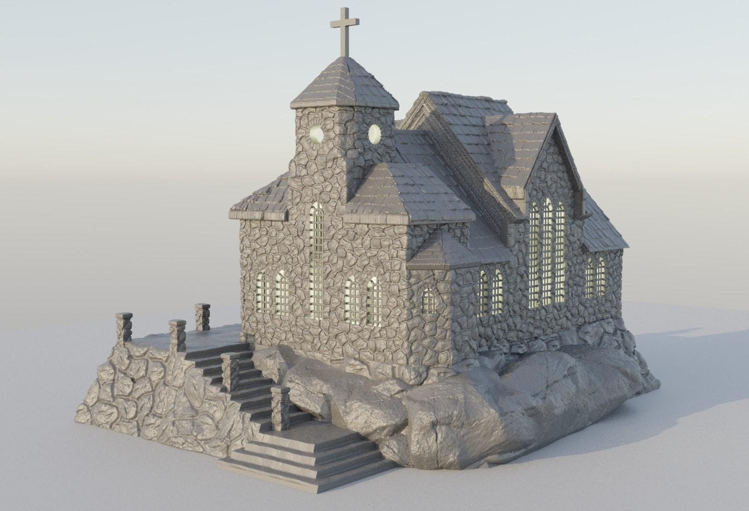 Wargaming, RPG Terrain, Gaming, church, worship, mountain, Wargame, Tabletop terrain, Tabletop, town, village, dungeons and dragons, terrain