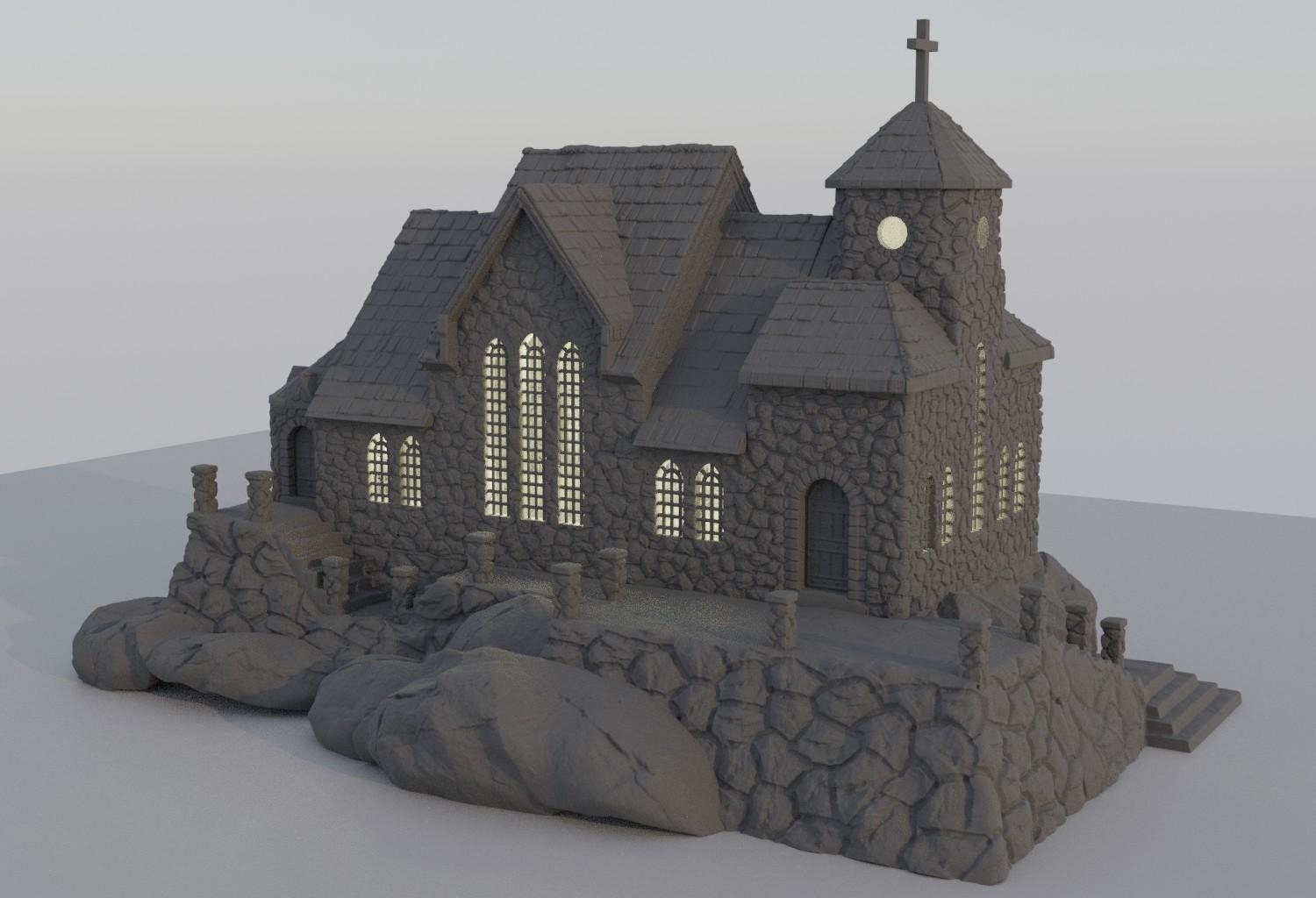 Wargaming, RPG Terrain, Gaming, church, worship, mountain, Wargame, Tabletop terrain, Tabletop, town, village, dungeons and dragons, terrain