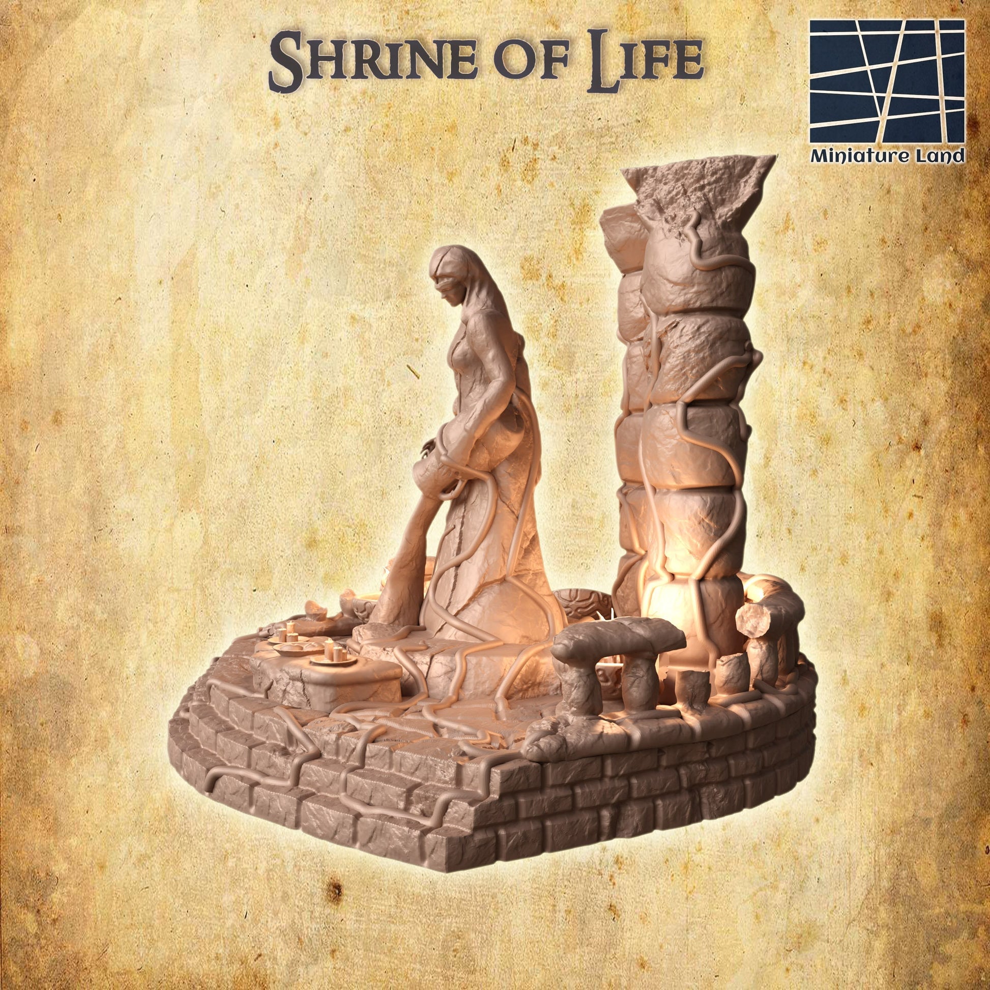 Shrine of Life, Life Shrine, Statue, tabletop Scenery