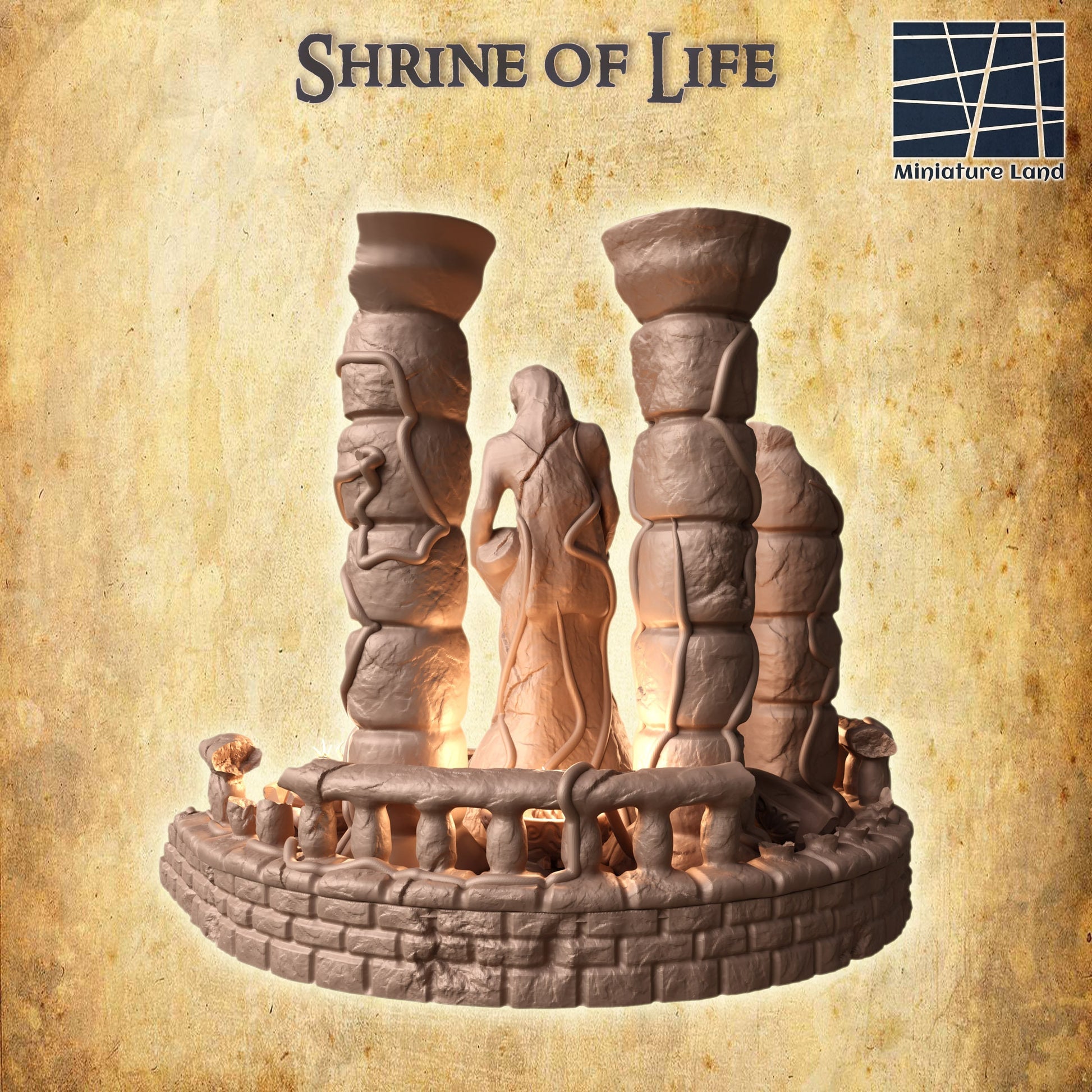 Shrine of Life, Life Shrine, Statue, tabletop Scenery