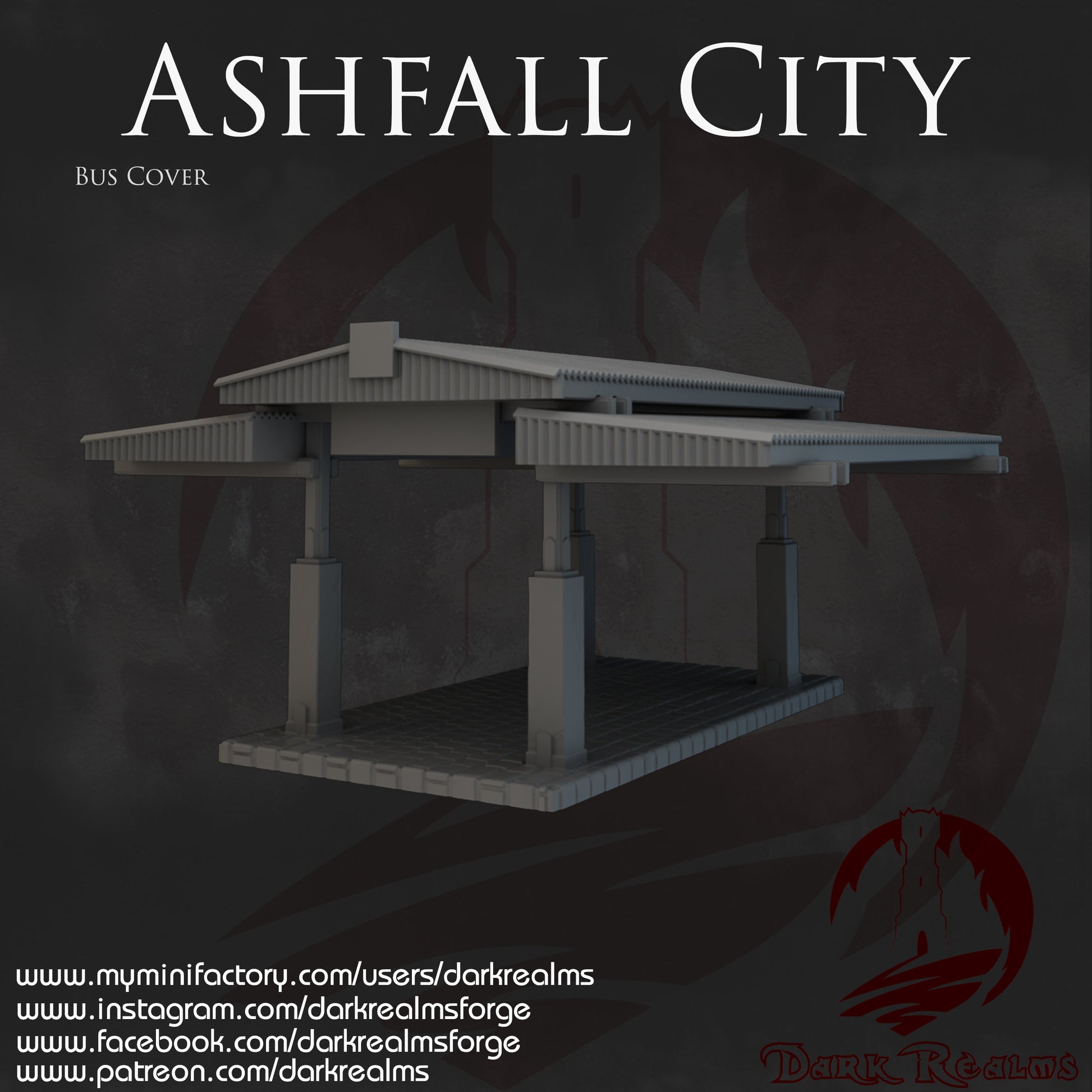 Ashfall City Bus Stop, Bus Cover, Bus Stop, wargaming