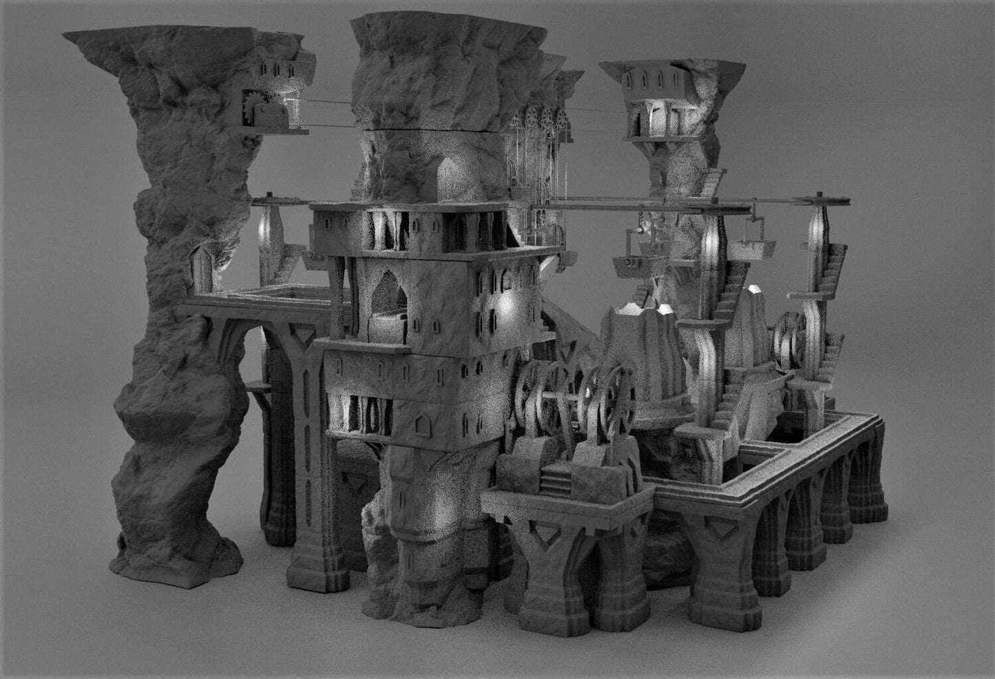 N SCale Dwarven Forge Complex, 10mm, Forge Dwarf Forge Ereborn dungeons and Dragons