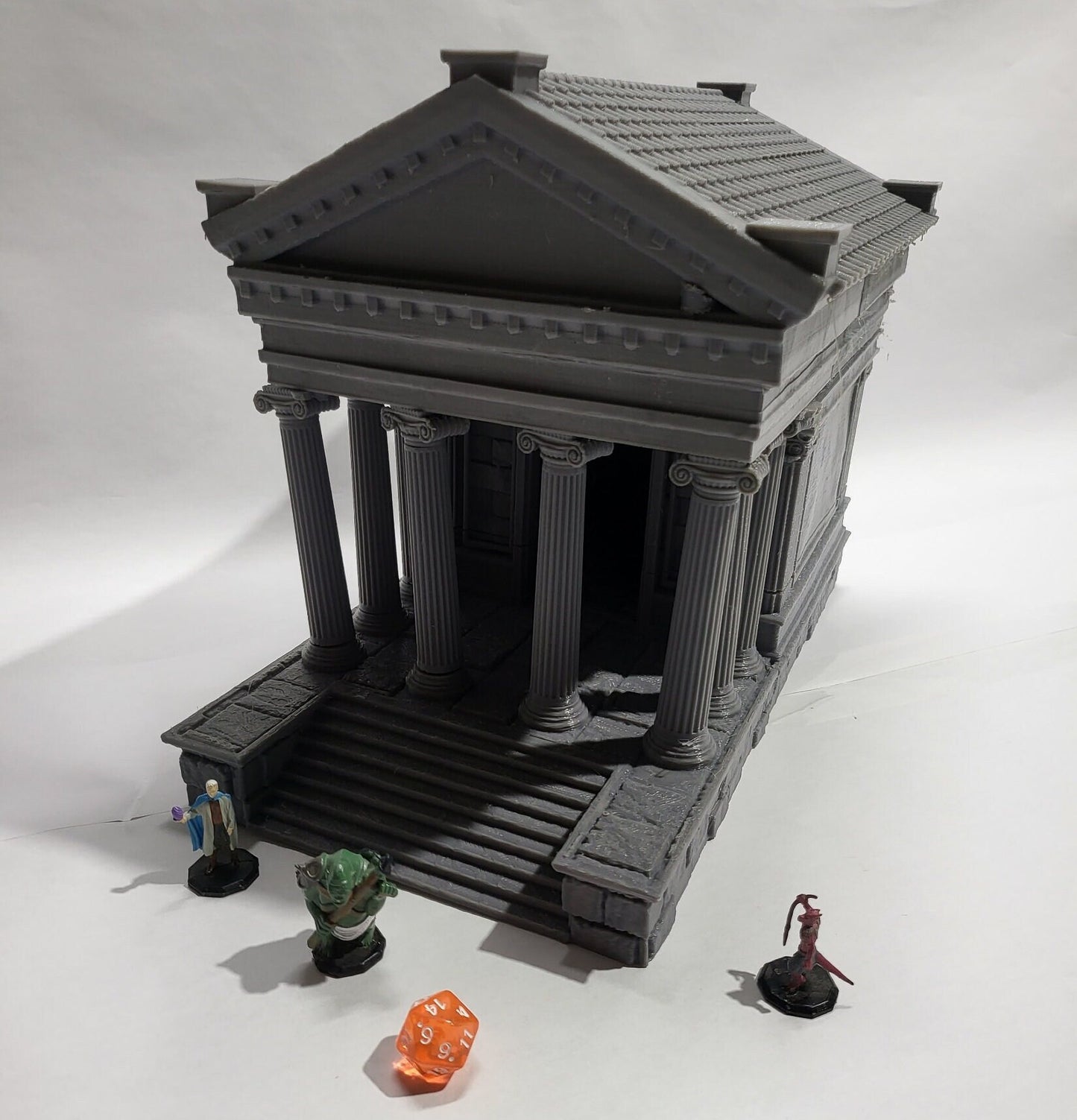 DnD Miniature, 40k Terrain, Train Terrain, Tabletop Town, Tabletop Game, Dnd Table, DND Terrain, DND Miniatures, gaming terrain, 28mm Terrain, Briarwood, Gate and walls, gatehouse, gate, walls, dnd, temple, greek