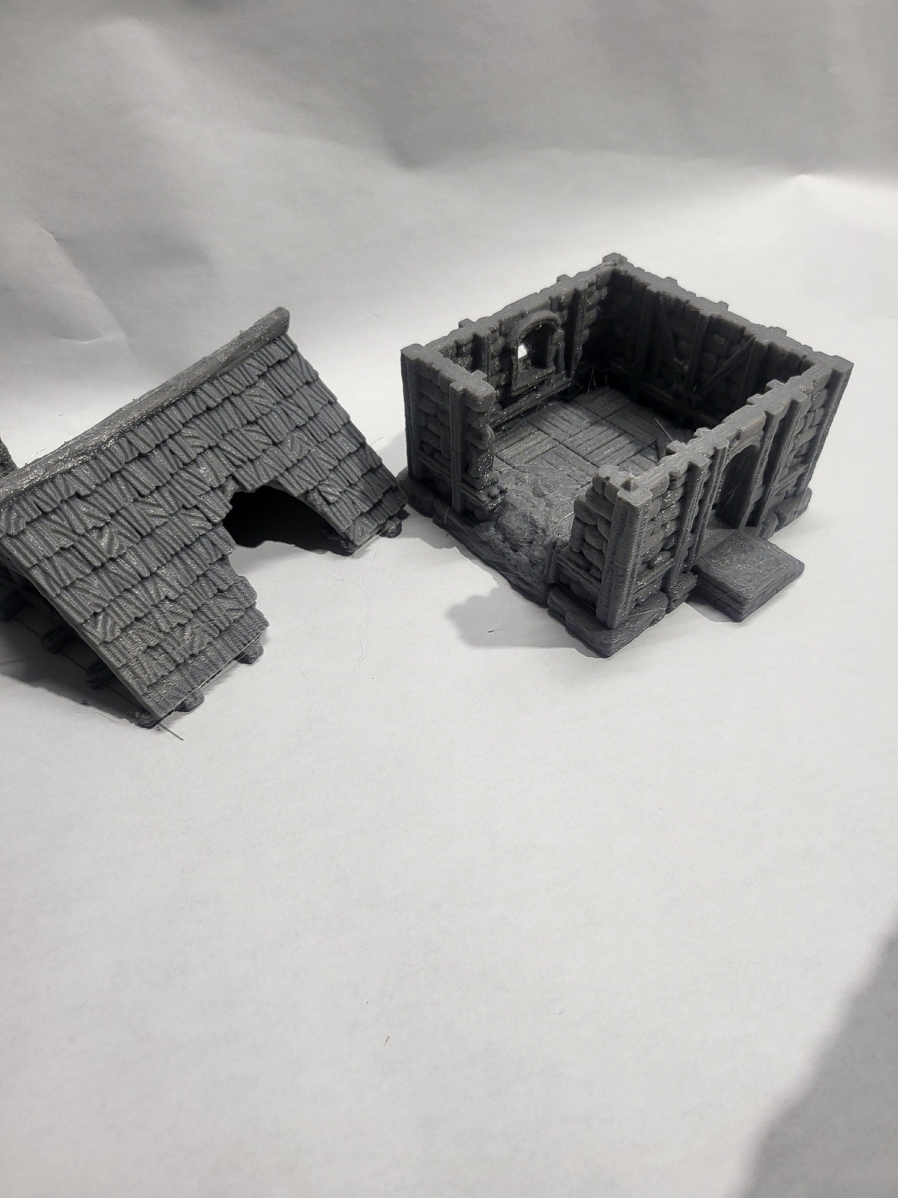 Ruined Farm House Building, StormHill, Tabletop Fill Terrain, Terrain, Warhammer, Dungeons and Dragons, 28mm terrain, Basic House, House