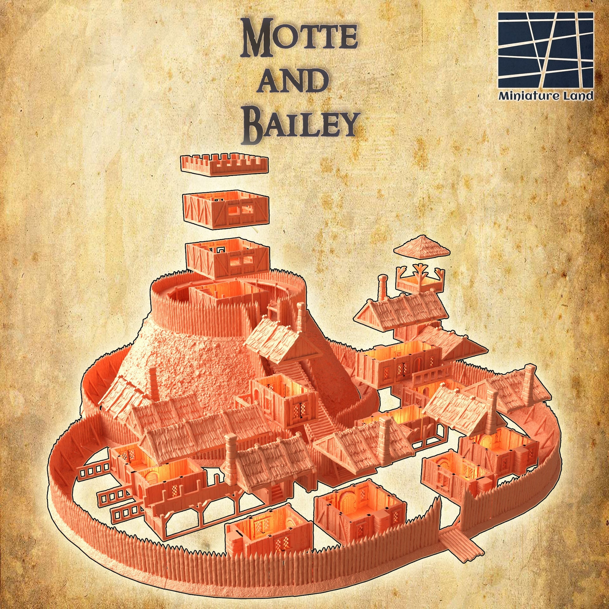 Motte and Baily, Mountain Fort, Norwich, Baily Keep, Fort Motte