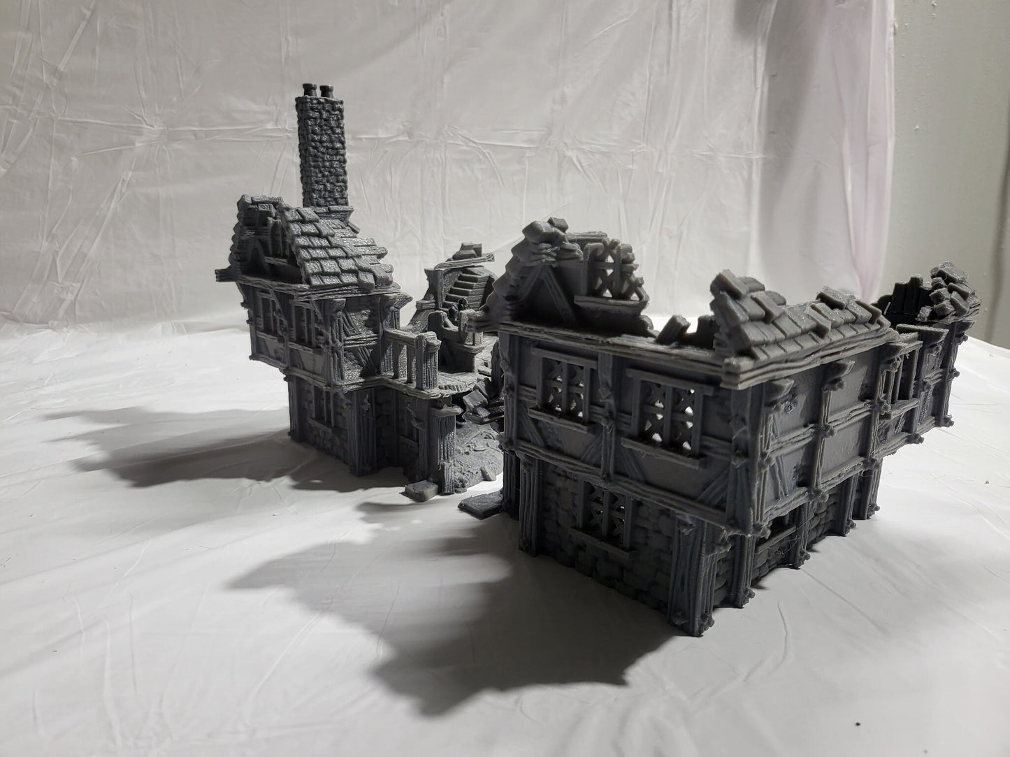 Tabletop Terrain, Mordheim, D&D, Pirate, Tower, Ruin, Ruined, houses, Tabletop, Fantasy Terrain, Town Set, Town and Market, Mordheim Set, Wargaming, Dungeons and Dragons, Lord of the rings, RPG Set, Village Set, building set, small town, Market, town