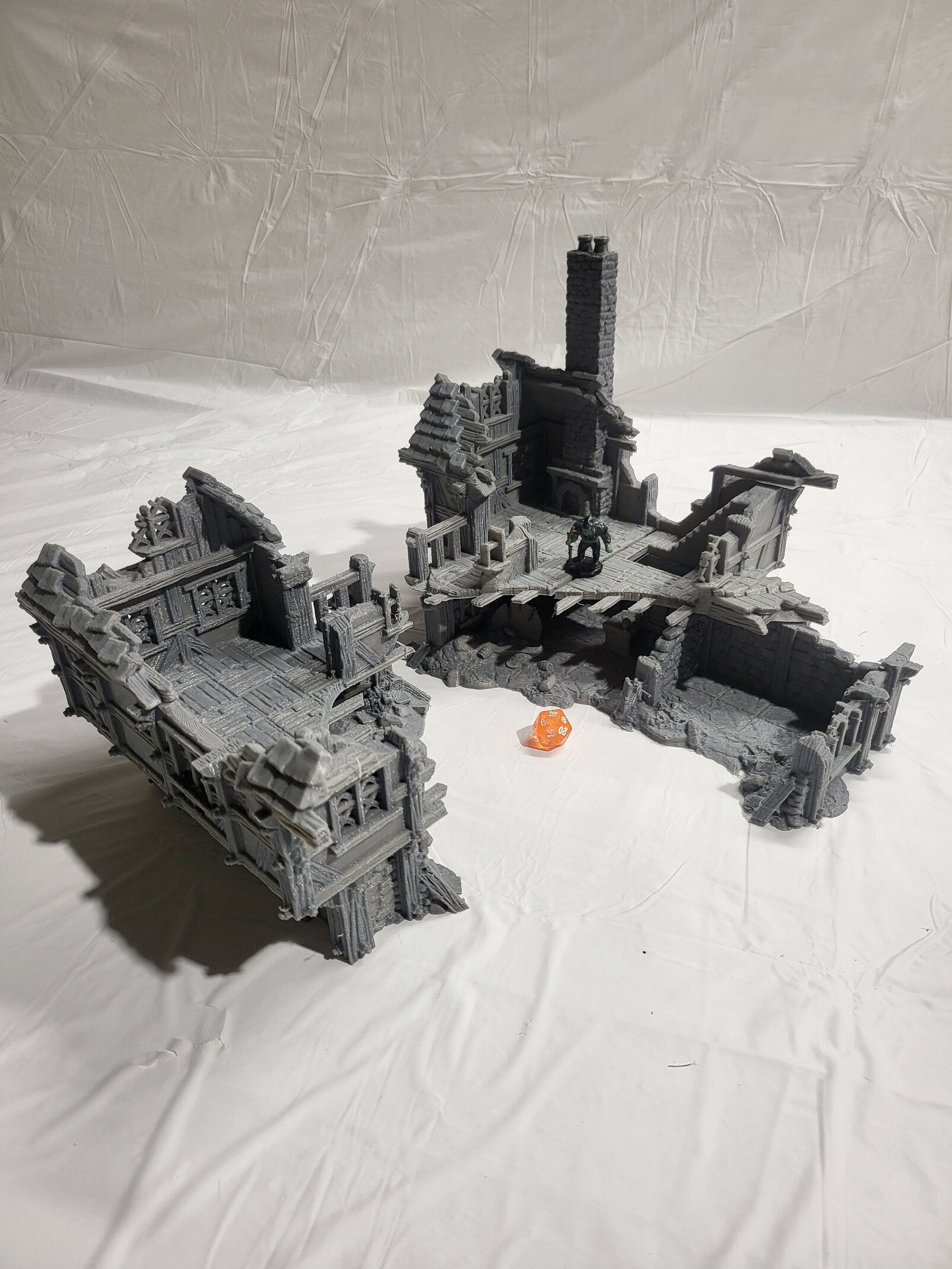 Tabletop Terrain, Mordheim, D&D, Pirate, Tower, Ruin, Ruined, houses, Tabletop, Fantasy Terrain, Town Set, Town and Market, Mordheim Set, Wargaming, Dungeons and Dragons, Lord of the rings, RPG Set, Village Set, building set, small town, Market, town