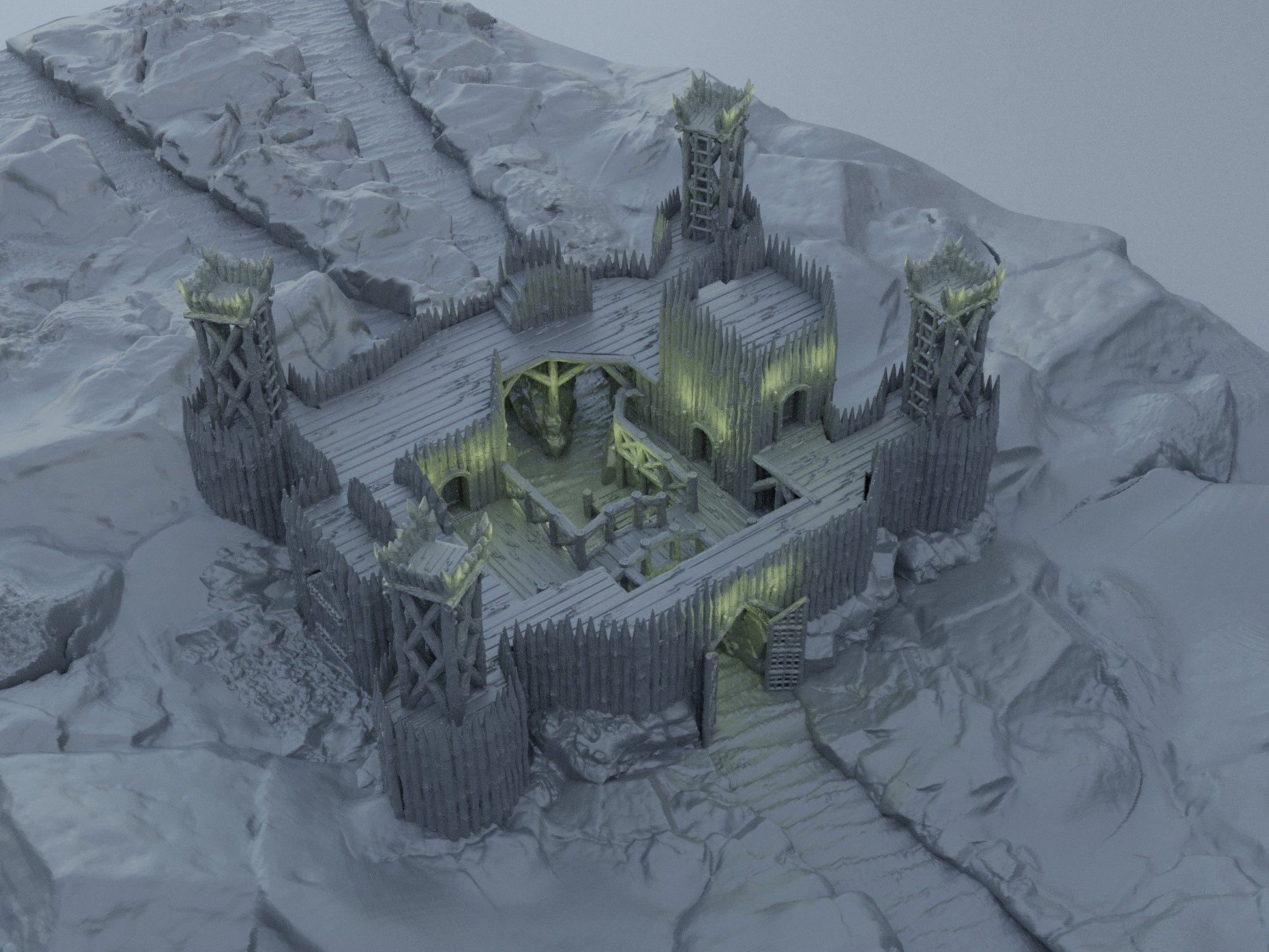 This fortress is the ultimate defense for the King of the North, three levels of play and five towers boasting exceptional defensive capabilities. With its open village setting, large battlement areas and unparalleled visibility