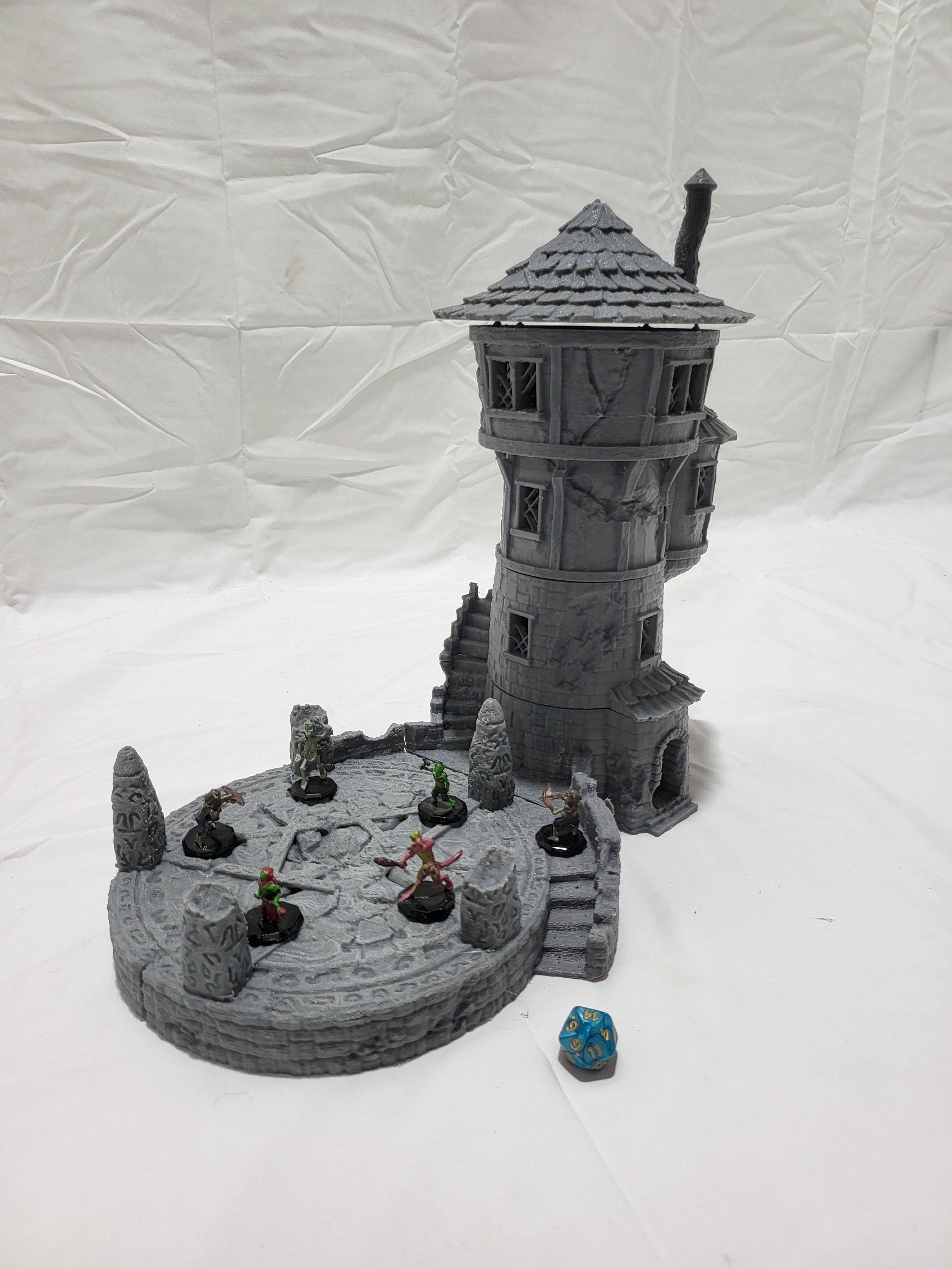 Dnd Ruined Sorcerer Tower Fantasy Ruins Tabletop Scatter Terrain RPG popular D&D Dungeons and Dragons