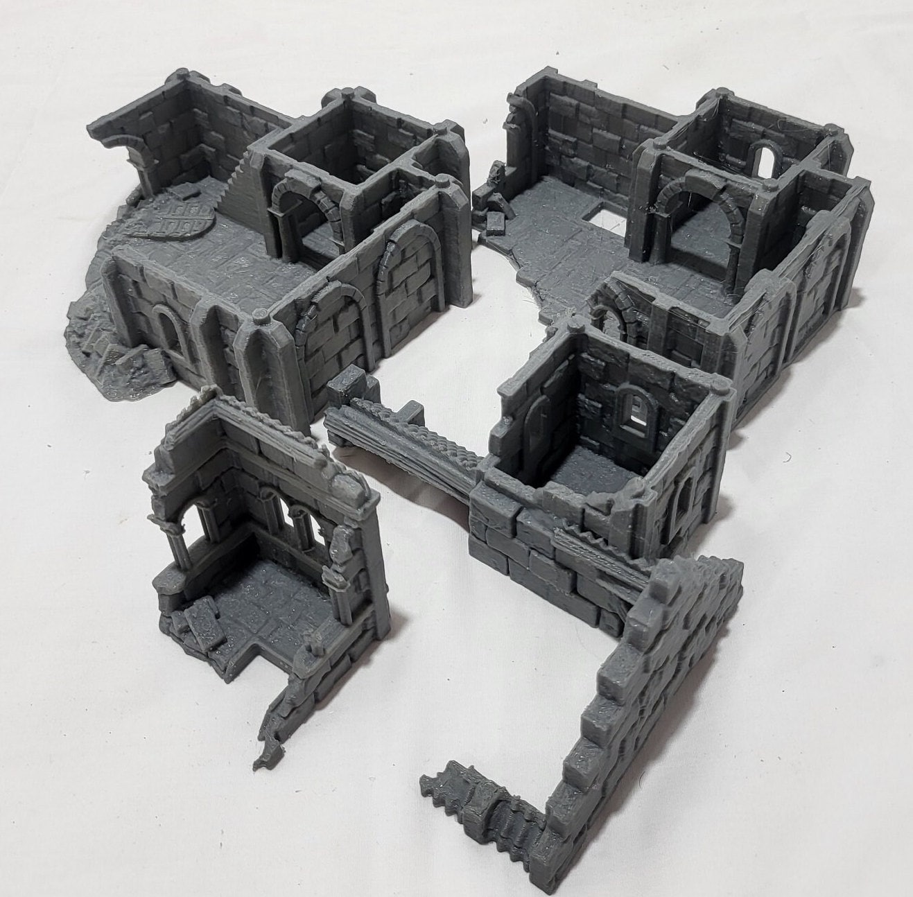 City Building 3 Ruins , Arkenfel House 3 Ruins, Osgiliath 3 Ruins, Warhammer, Dungeons and Dragons, 28mm Terrain, warhammer terrain