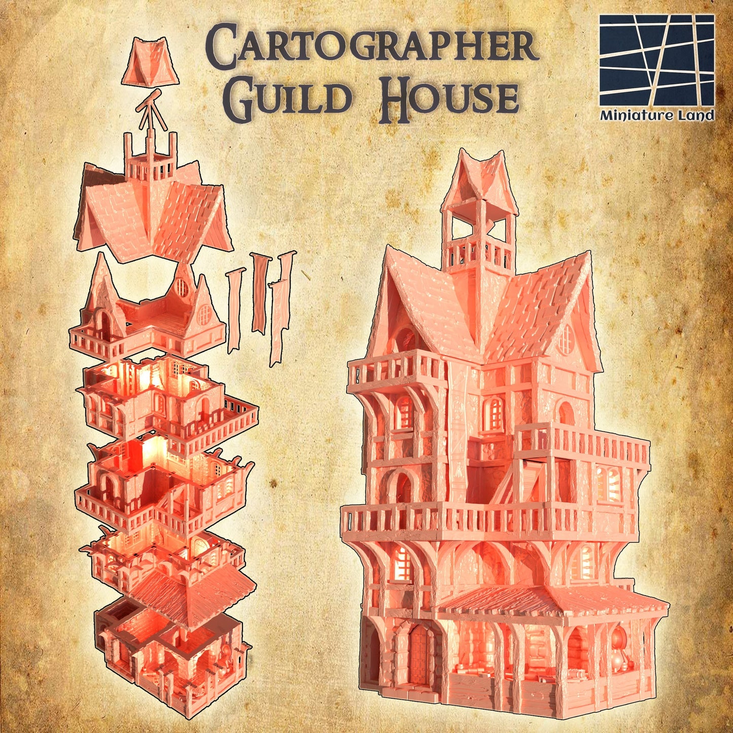 Cartographers House, Map maker, 6 levels of play