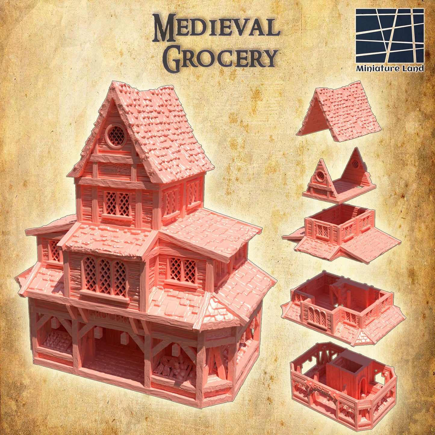 Market, Medieval Grocery, Grocery Stand