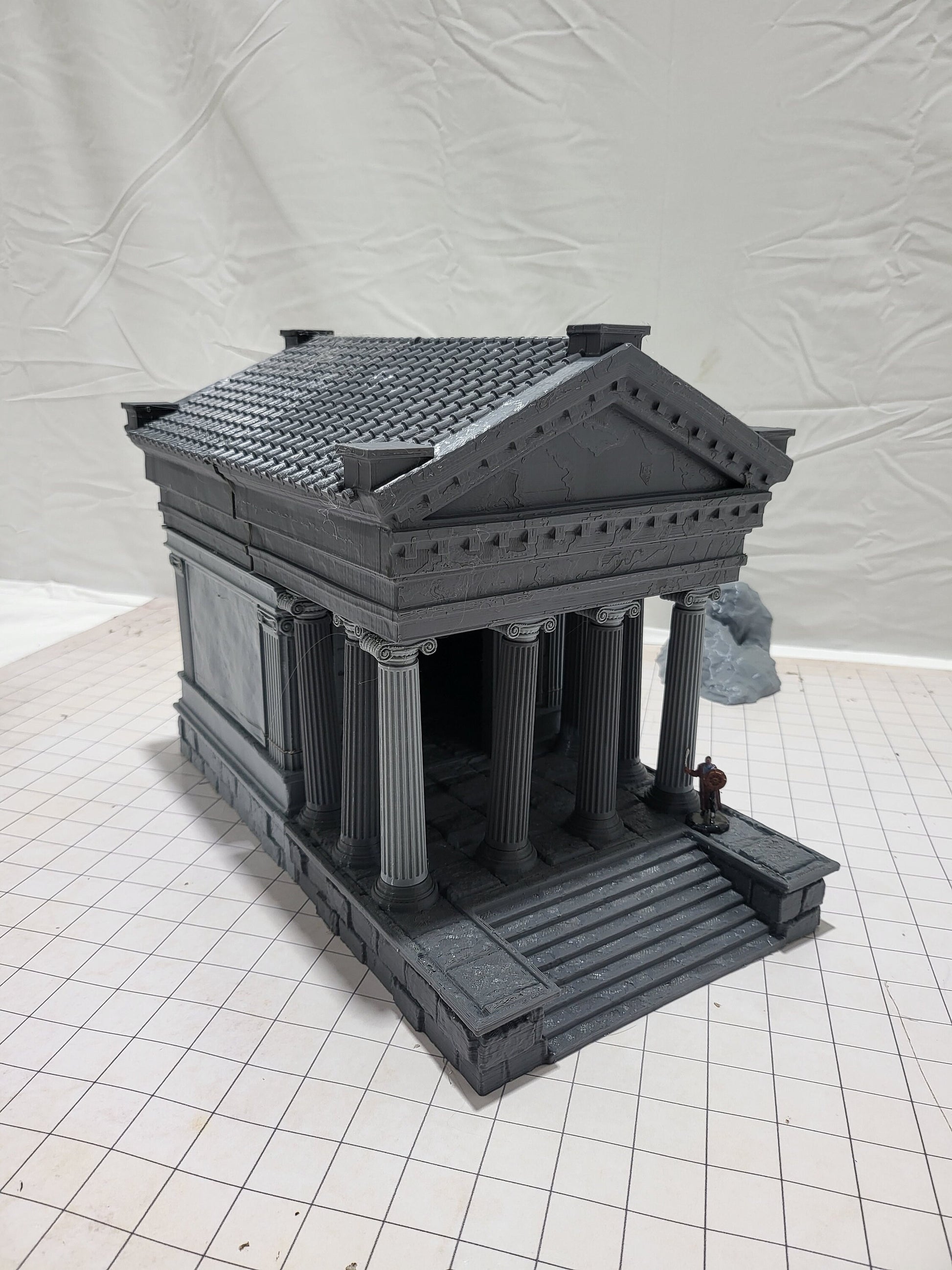 DnD Miniature, 40k Terrain, Train Terrain, Tabletop Town, Tabletop Game, Dnd Table, DND Terrain, DND Miniatures, gaming terrain, 28mm Terrain, Briarwood, Gate and walls, gatehouse, gate, walls, dnd, temple, greek