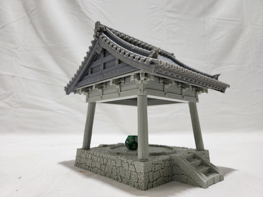 samurai, samurai Castle, ninja, japanese, japan, Dungeons and Dragons, Castle, palace, Castle Terrain, wargaming, Dungeons and Dragons, miniatures, 3D printed, Fantasy Inn, Fantasy Terrain, RPG Terrain, Age of Sigmar, Fantasy Village, Tabletop, bell