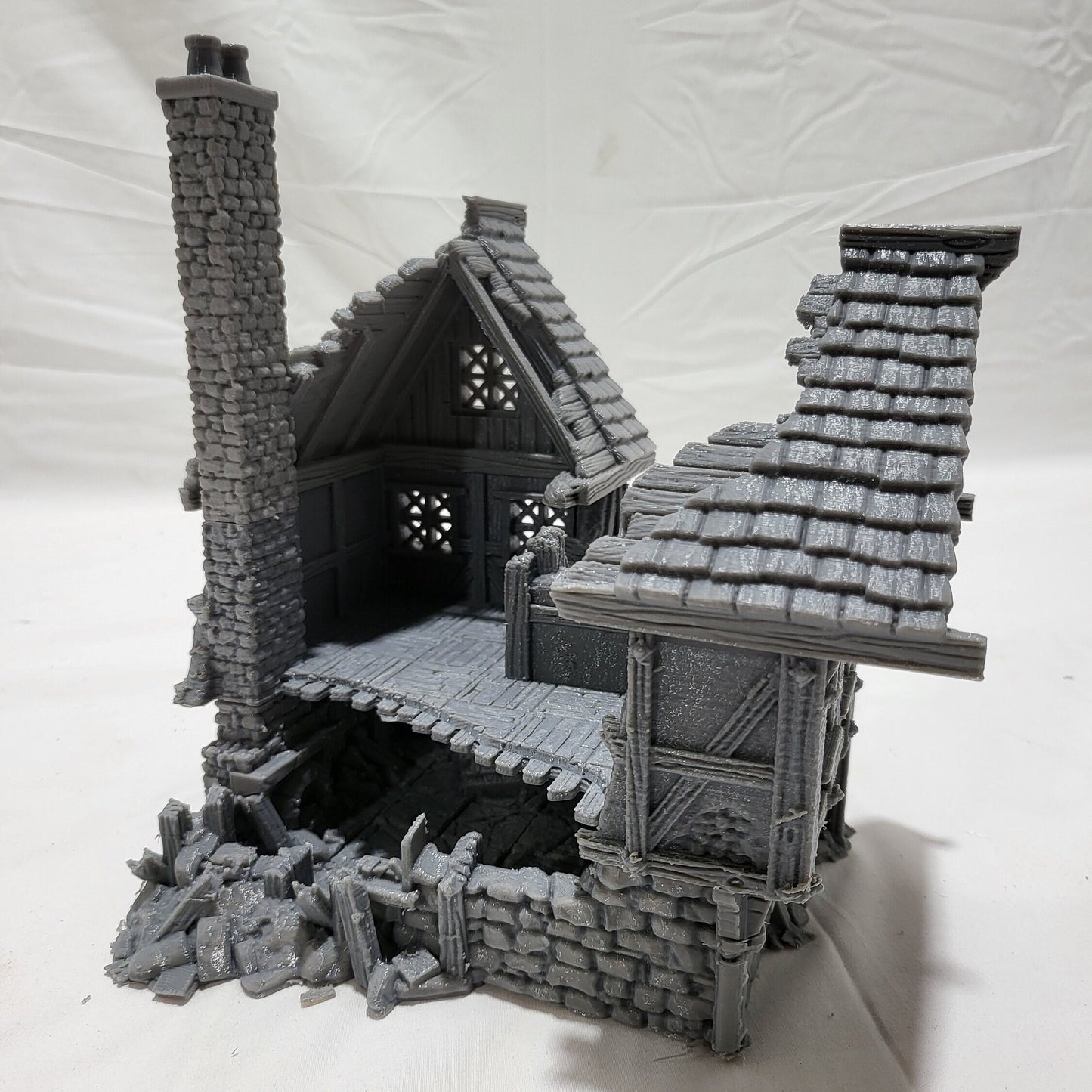 Barrenfall Large House Ruins, 28mm, Tabletop Terrain, Gaming Miniature, Tabletop Scenery