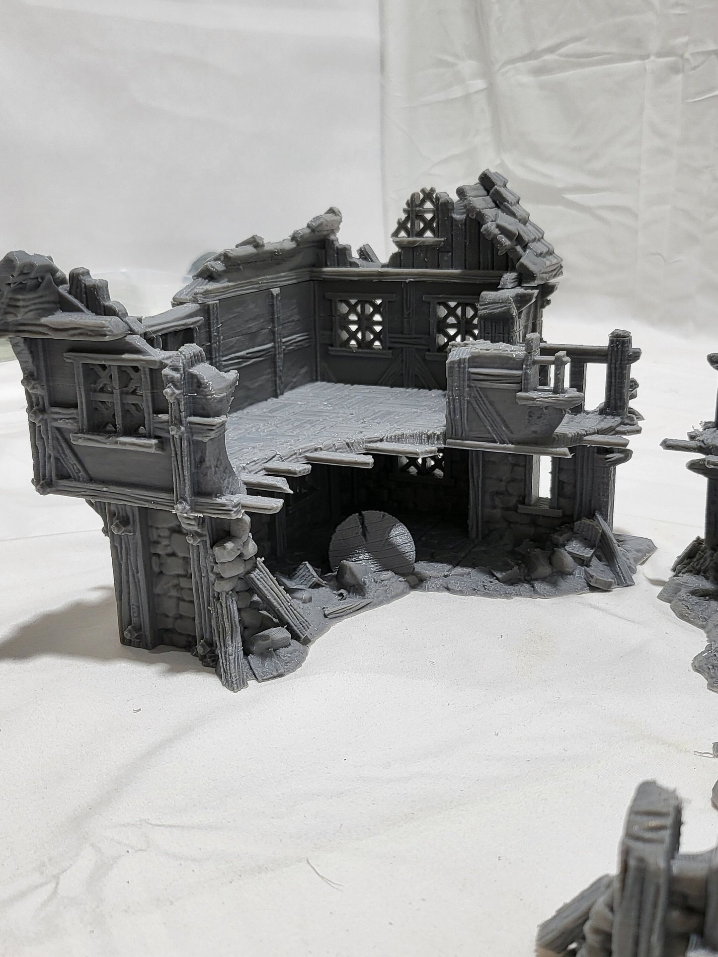 Tabletop Terrain, Mordheim, D&D, Pirate, Tower, Ruin, Ruined, houses, Tabletop, Fantasy Terrain, Town Set, Town and Market, Mordheim Set, Wargaming, Dungeons and Dragons, Lord of the rings, RPG Set, Village Set, building set, small town, Market, town