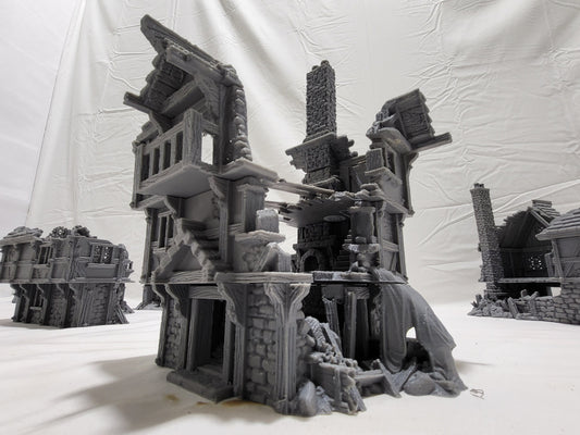 Ruins, Barenfall, Ruin terrain, War Terrain, Dark Realms, Tower, Tower Ruins, Arkenfel, Tower or Sorrow, Warhammer, Dungeons and Dragons, Warhammer Terrain, gift, Terrain Gift, 28mm terrain, Tabletop Terrain