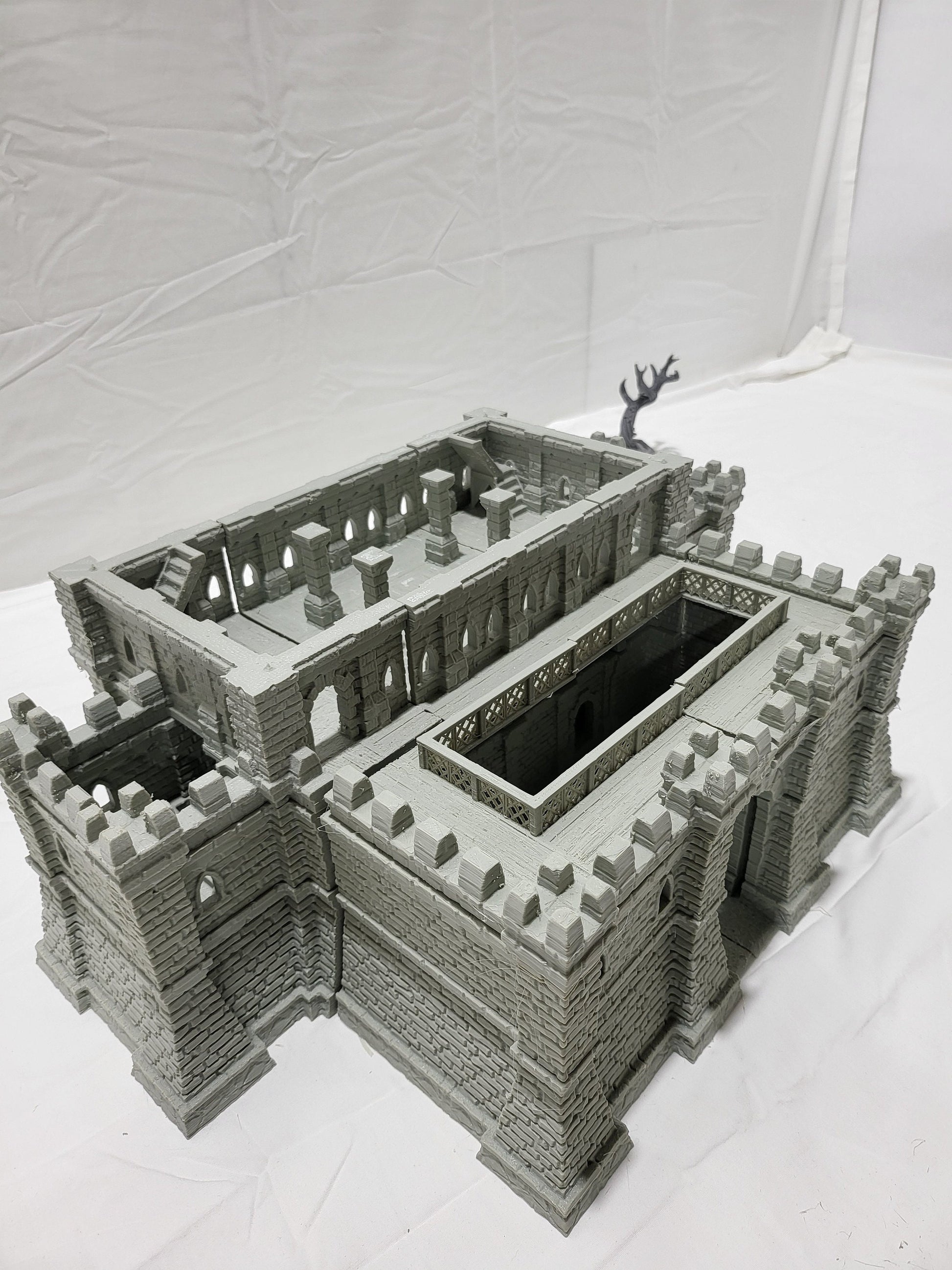 Fort Ulvheim for tabletop wargaming with detailed fortified walls, defensive towers, and buildings. Ideal for strategic battles, fortress sieges, and immersive RPG scenarios in games like Warhammer, D&D, Pathfinder, and historical sieges.