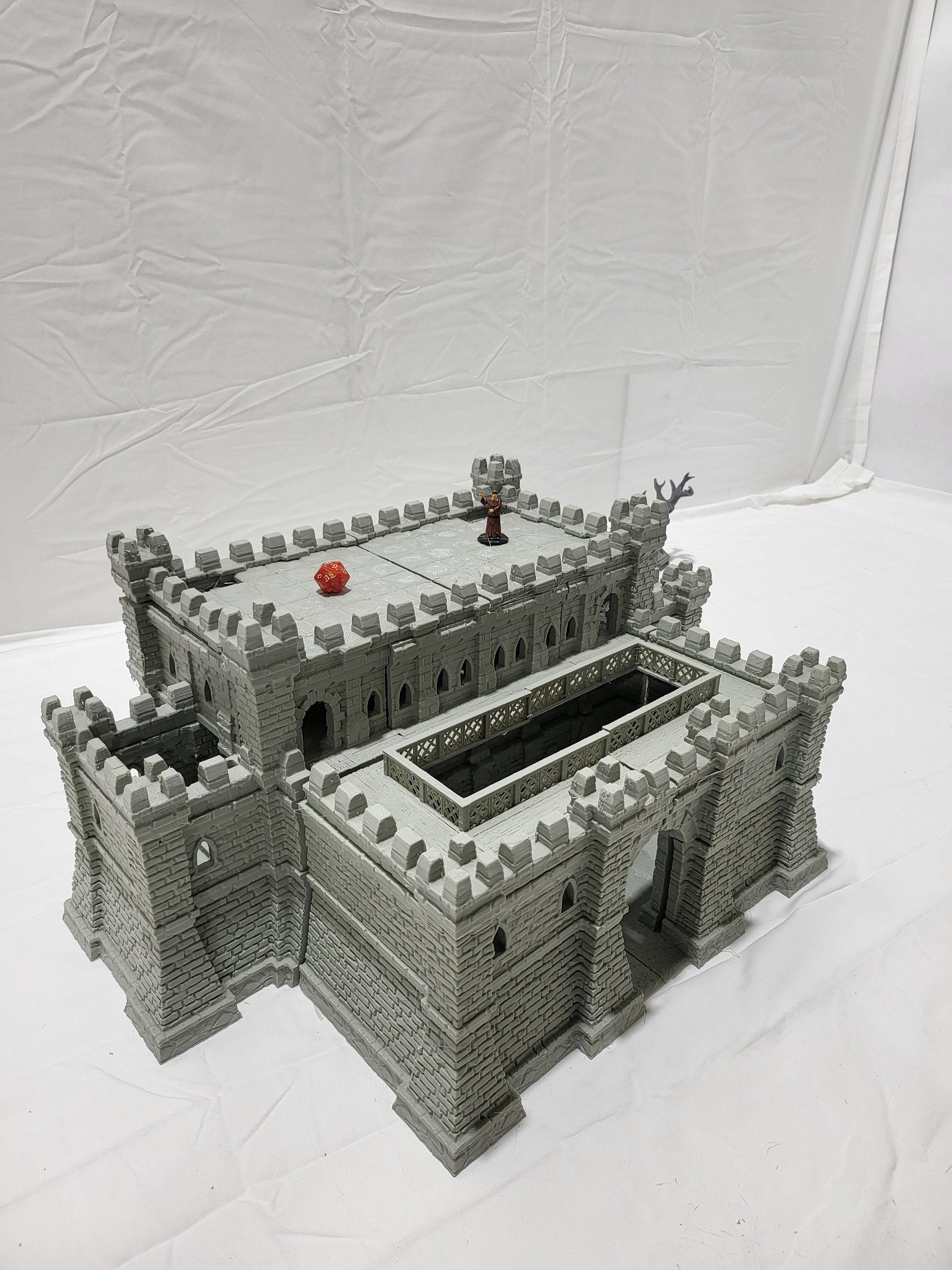 Fort Ulvheim for tabletop wargaming with detailed fortified walls, defensive towers, and buildings. Ideal for strategic battles, fortress sieges, and immersive RPG scenarios in games like Warhammer, D&D, Pathfinder, and historical sieges.