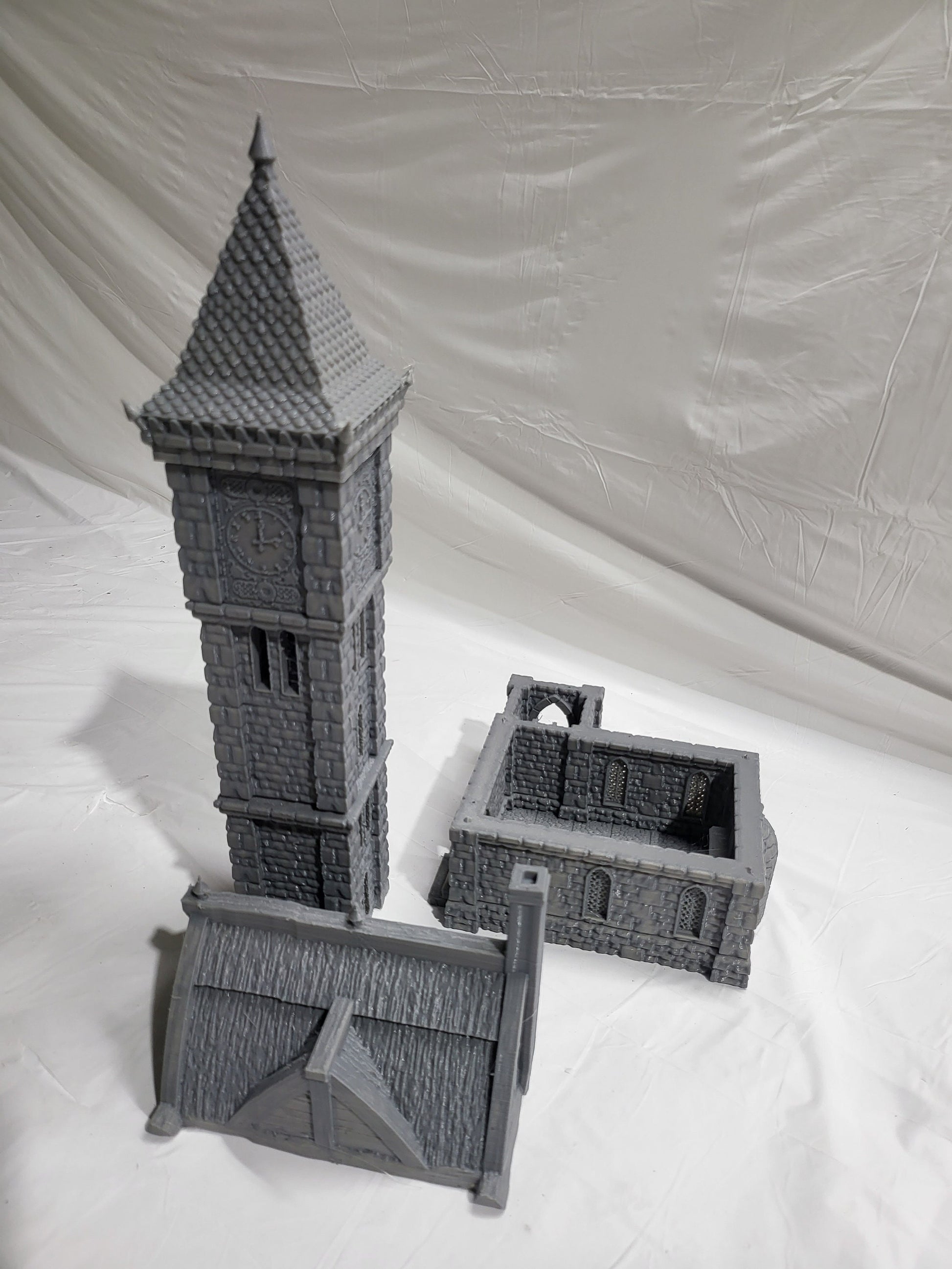 DnD Miniature, 40k Terrain, Train Terrain, Tabletop Town, Tabletop Game, Dnd Table, DND Terrain, DND Miniatures, gaming terrain, 28mm Castle, 28mm Terrain, warhammer, time keeper